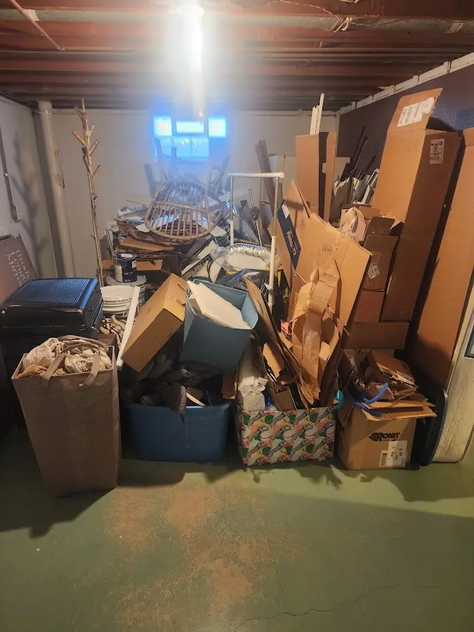 Roll-off dumpster container at job site for 4 Yard Dumpster Rental in Key West